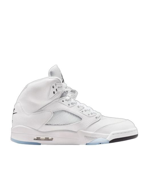 Nike White Air Jordan 5 Retro Lace-Up Sneakers for men