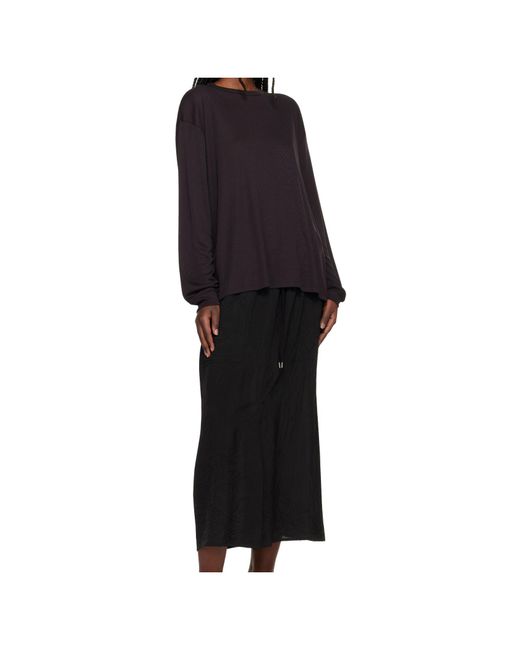 Studio Nicholson Black Drawstring Midi Skirt