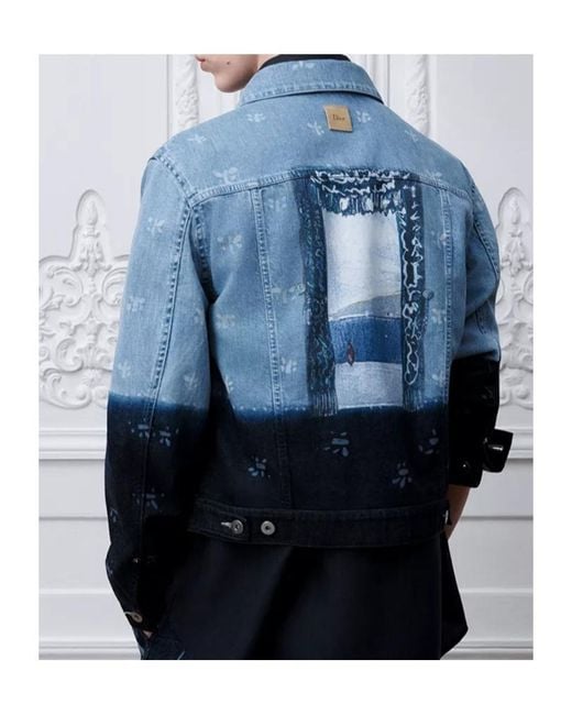 Dior Blue Iviera Trucker Jacket for men