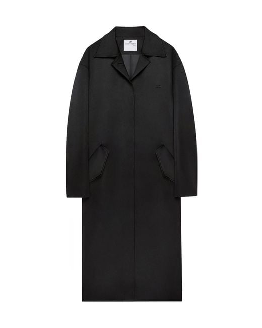 Courreges Black Cocoon Coat
