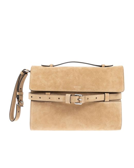 Moschino Natural Tie Me Clutch Bag