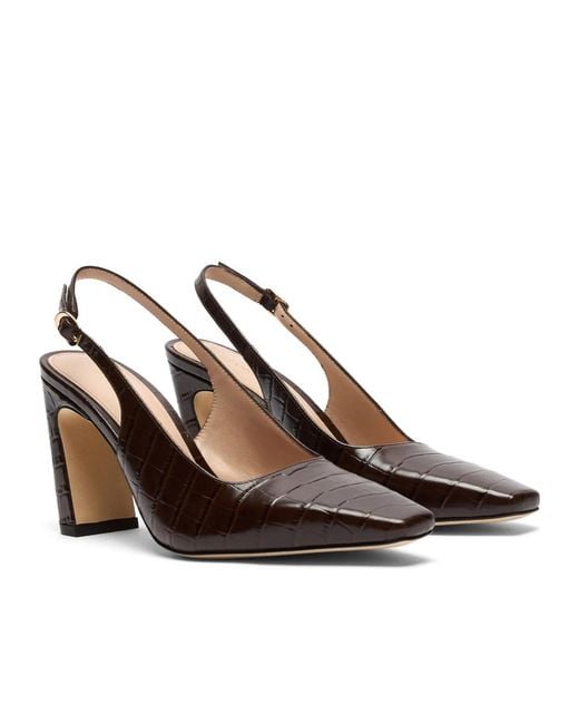 Stuart Weitzman Brown Stassi Slingback 85