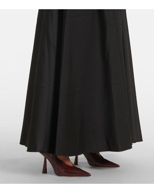 Roland Mouret Black Strapless Silk-Blend Taffeta Gown