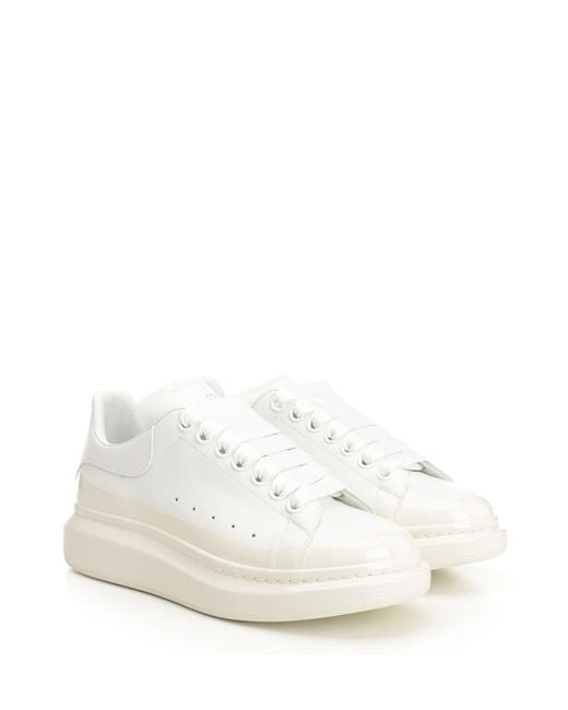McQueen White Oversized Lace-Up Sneakers for men