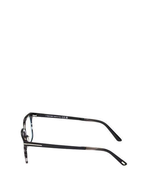 Tom Ford White Eyewear Rectangular-Frame Glasses for men