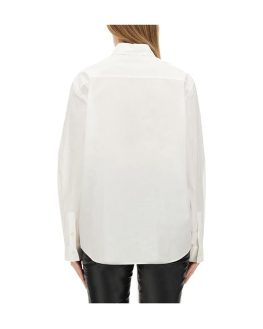 Moschino White Long Sleeve Button-Down Shirt