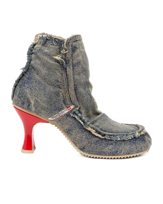 DIESEL Gray D-Woodstock Boots
