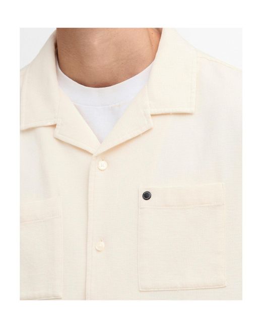 Barbour White Short-Sleeved Button-Up Shirt for men