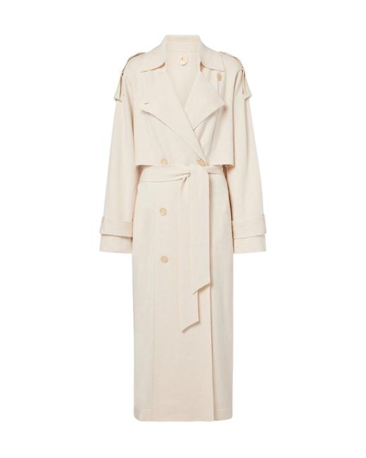 Jardin Des Orangers Natural Wool And Cashmere Trench Coat