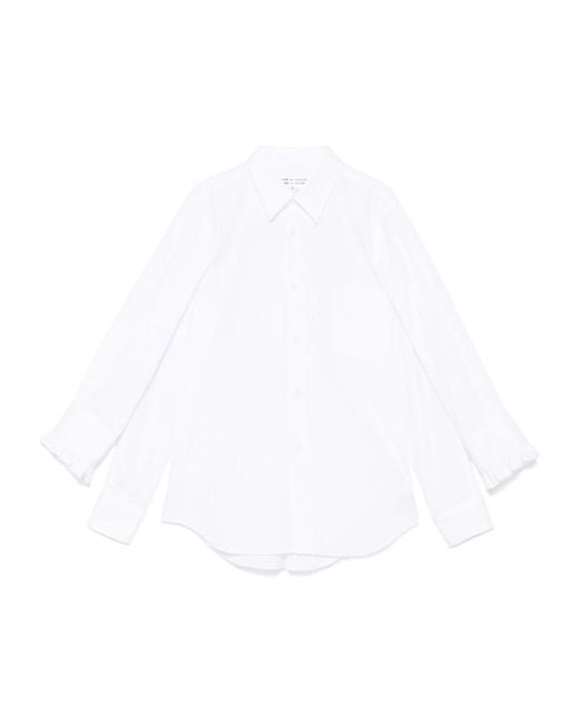 Comme des Garçons White Long Sleeve Shirt