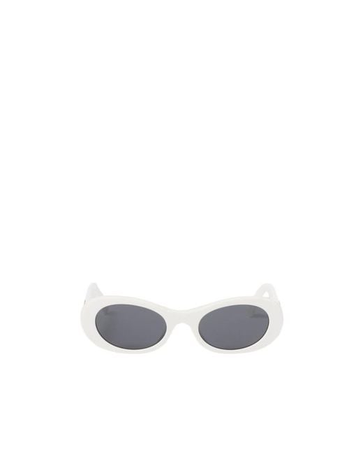 Miu Miu White Eyewear Oval-Frame Sunglasses