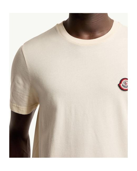 Moncler White Logo Cotton Jersey T-Shirt for men