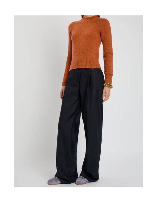 Dries Van Noten Brown Alpaca Wool Blend Sweater