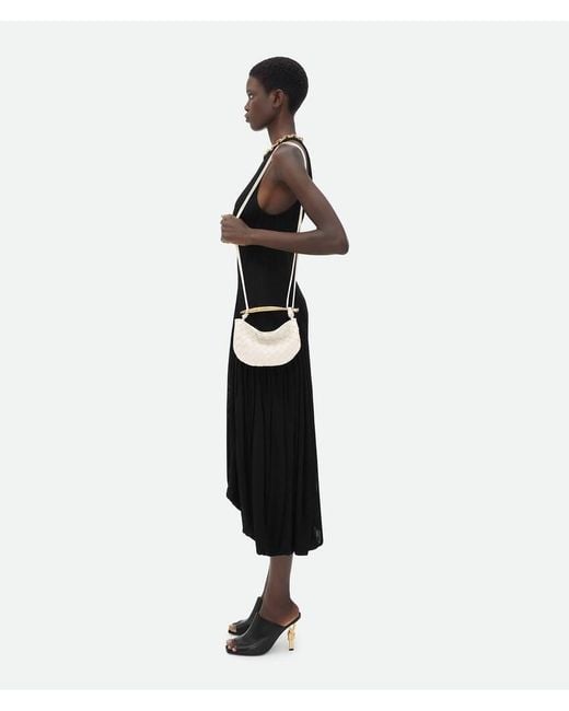 Bottega Veneta White Intrecciato Mini Sardine Bag