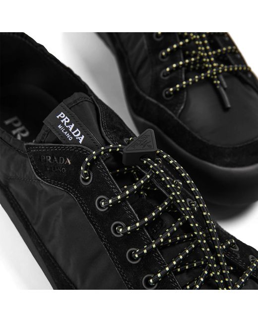 Prada Black Fashionable Low-Top Sports Shoes for men