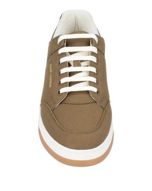 Saint Laurent Metallic Minimalist Low-Top Sneakers
