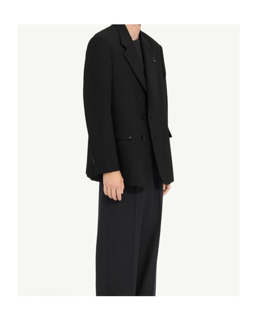 MM6 by Maison Margiela Black Stapled Jacket for men