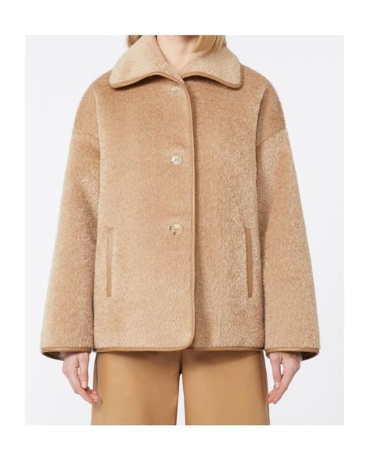 Max Mara Natural Studio Long-Sleeved Button-Up Jacket