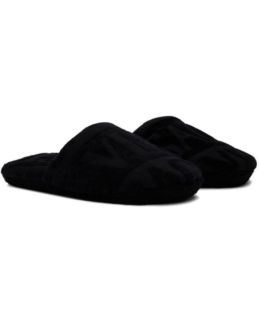 Versace Black Logo Detailed Slippers for men