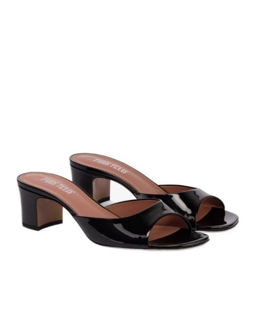 Paris Texas Black Lara Slip-On Mules