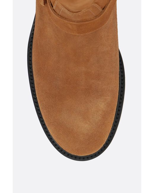 Chloé Brown Chloé Round-Toe Ankle Boots
