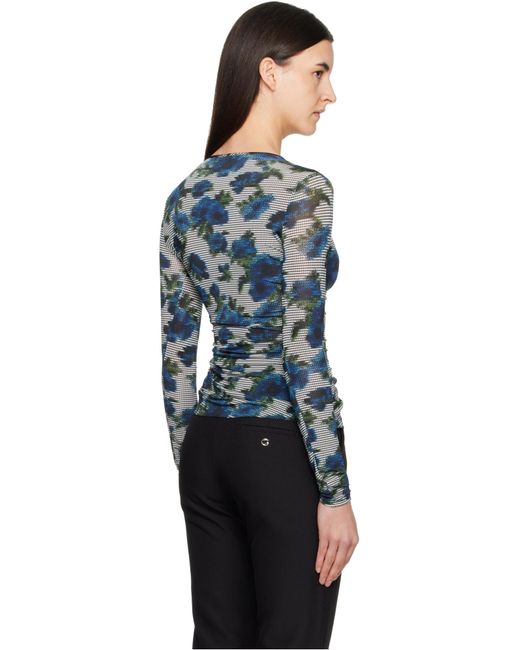 Coperni Blue Patterned Slim-Fit Top