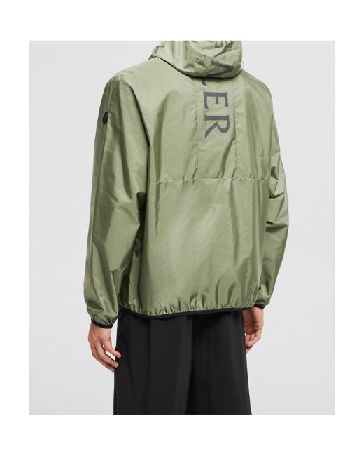Moncler Green Granier Logo Patch Zip-Up Jacket for men