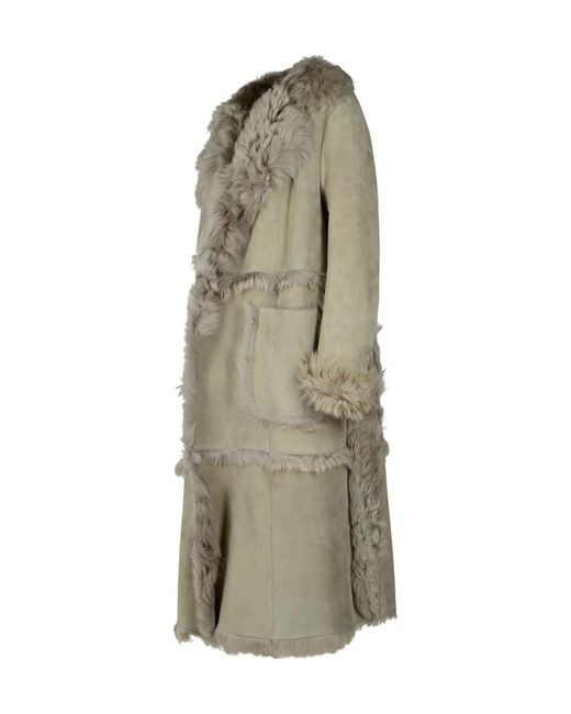 Salvatore Santoro Natural Fur Trim Leather Coat