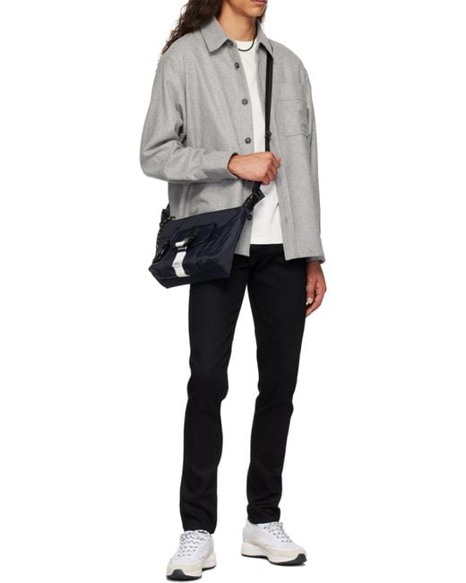 A.P.C. Black Logo Buckled Shoulder Bag for men