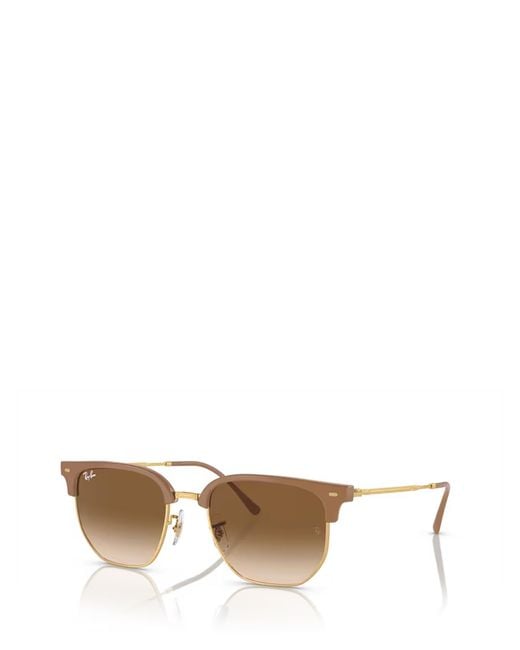 Ray-Ban White New Clubmaster Square-Frame Sunglasses for men