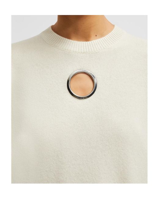 Moncler White X Willow Smith Eyelet Wool Cashmere Jumper