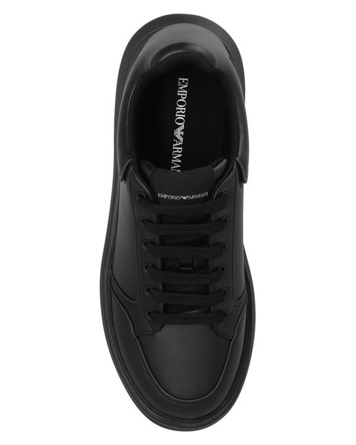 Emporio Armani Black Sneakers With Logo for men
