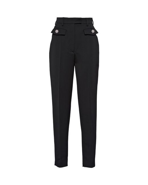 Prada Black Front Pocket Tailored Trousers