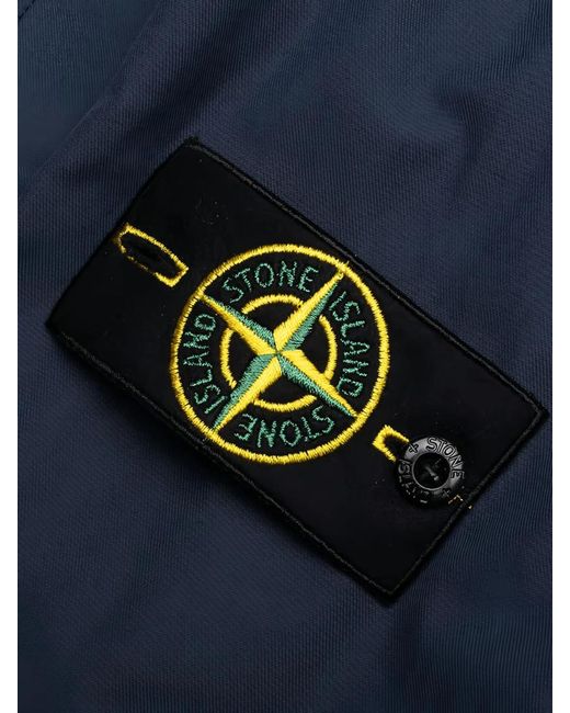 Stone Island Blue Patch-Pocket Field Jacket for men