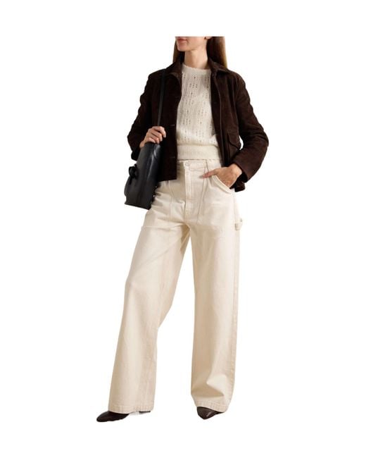 Mother Natural Rise Straight-Leg Jeans