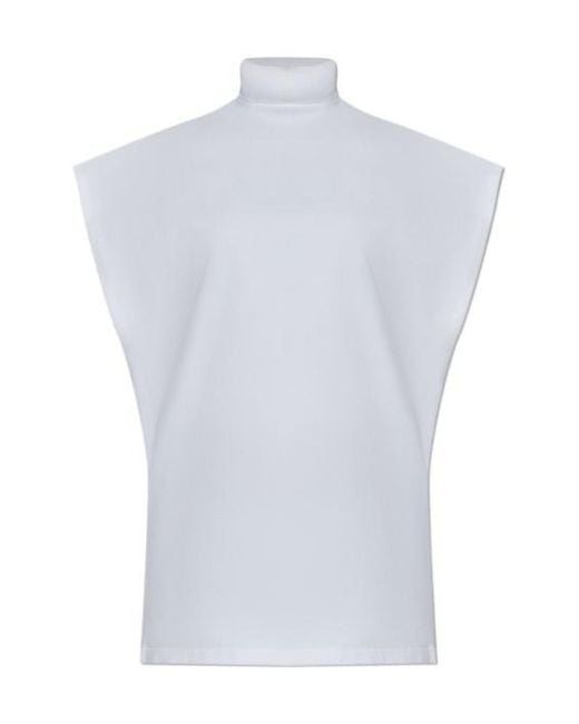 Alaïa White Alaïa High Neck Knit Tunic
