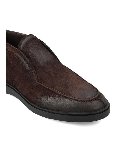 Tagliatore Brown Round Toe Slip-On Loafers for men