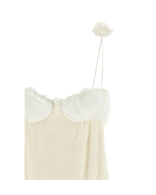 Magda Butrym White Spaghetti Strap Dress