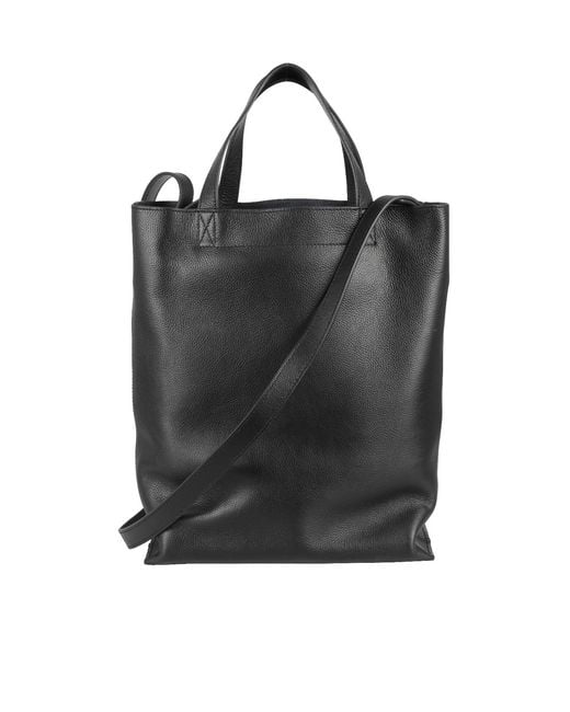 A.P.C. Black Medium Maiko Leather Tote Bag for men