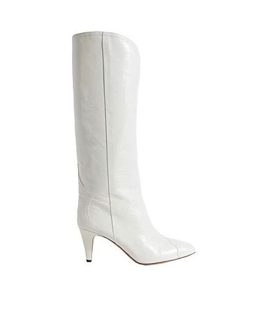 Isabel Marant White Solid Colour Boots