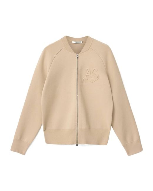 AllSaints Natural Sonny Zip Up Cardigan