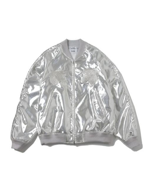 Doublet Gray Souvenir Bomber Jacket for men