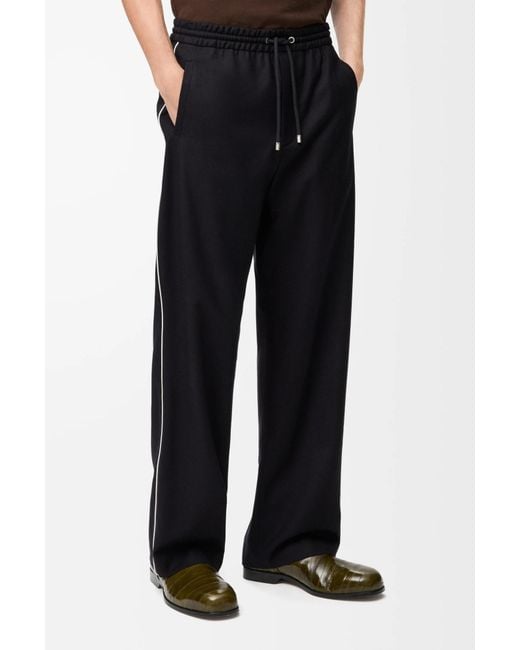 Loewe Black Elastic Drawstring Waist Sweatpants for men