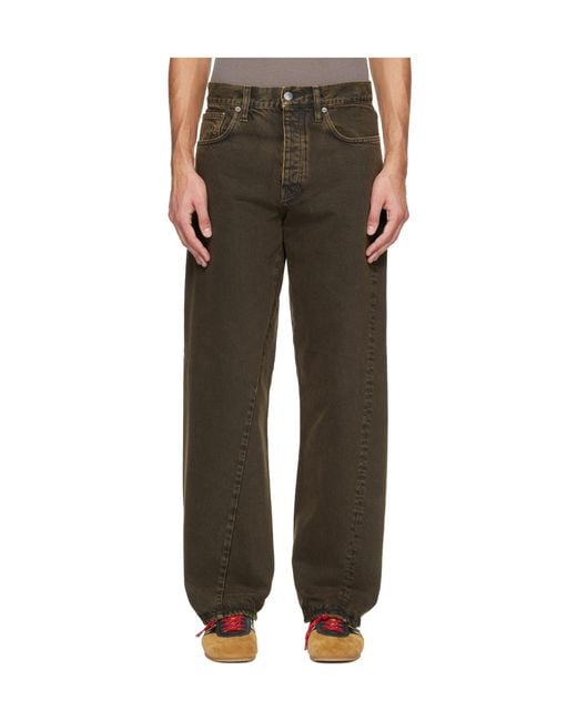 sunflower Green Wide Twist Jeans for men