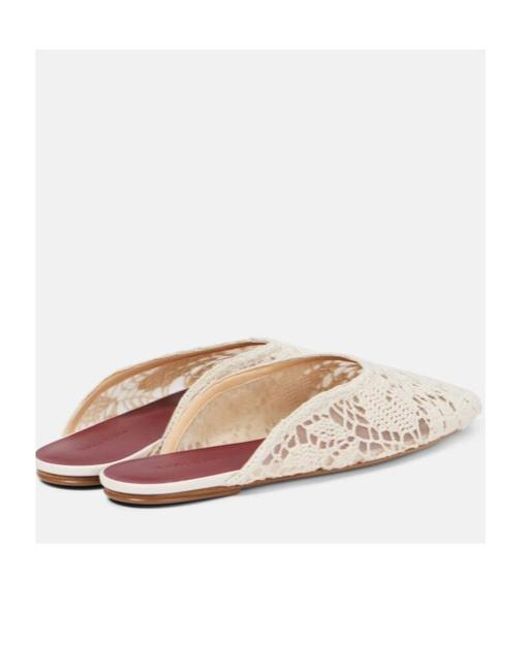 Magda Butrym White Crochet Mules