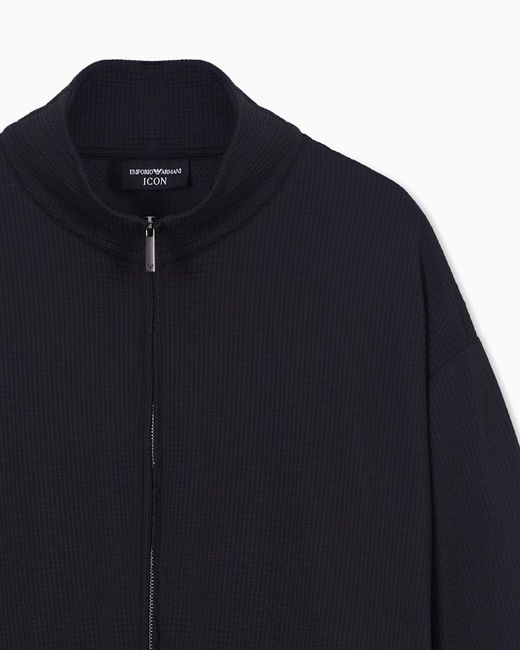 Emporio Armani Blue Full-Zip Casual Jacket for men