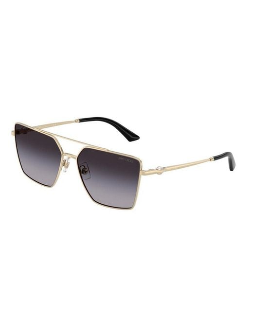 Jimmy Choo White Eyewear Square Frame Sunglasses