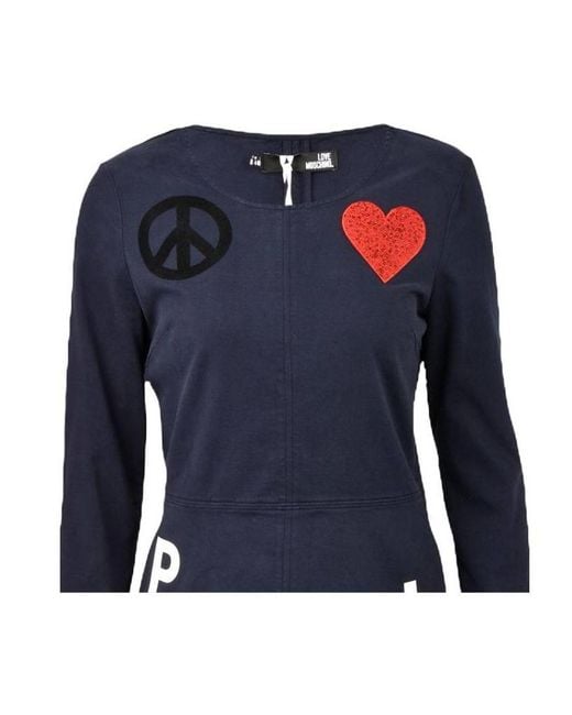 Moschino Blue Logo Dress