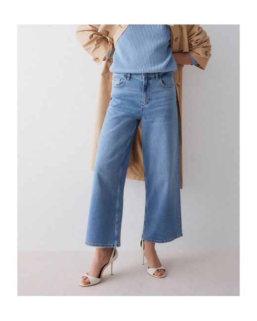 Liu Jo Blue Cropped Flared Jeans