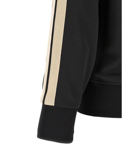 Palm Angels Black Classic Track Banded Sweatshirt for men